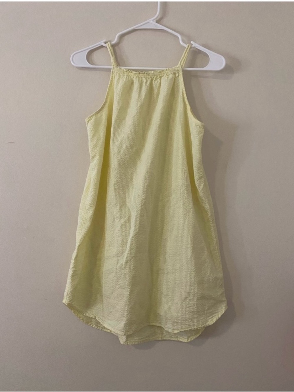 H&M Soft Yellow Cotton Sleeveless Girl’s Sundress size 12